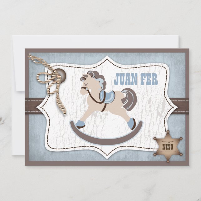 Bleu de Merci de cowboy de cheval de basculage (Devant)