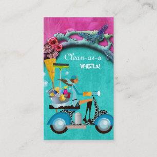 Bleu de rose de fille de scooter de carte de