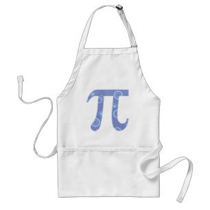 Bleu de tablier de pi sur la conception blanche de