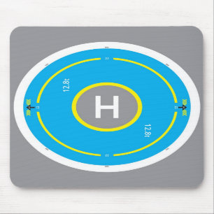 Bleu de tapis de souris d'hélipont