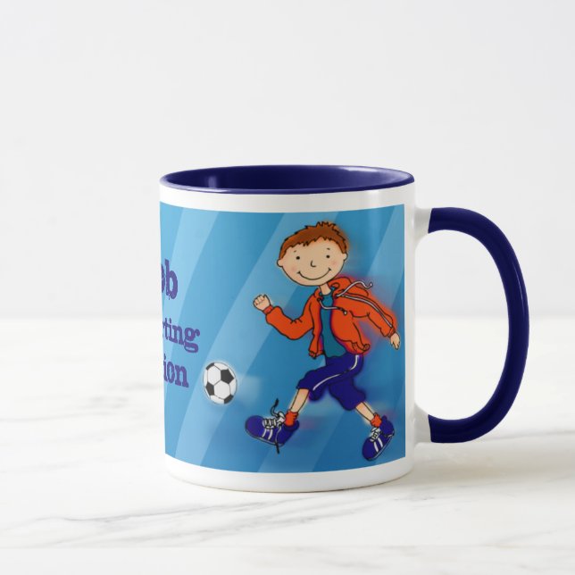 Bleu de tasse de champion du football du football (Droite)