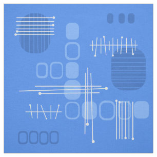 Bleu de tissu d'écorce Abstrait atomique