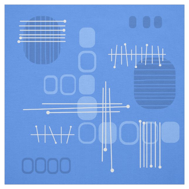 Bleu de tissu d'écorce Abstrait atomique (Échantillon)