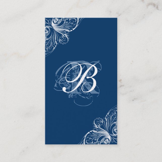 Bleu de wedding planner de carte de visite (Devant)