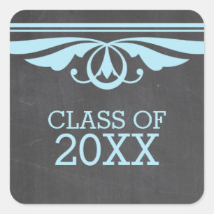 Bleu Déco Chalkboard Stickers Graduation