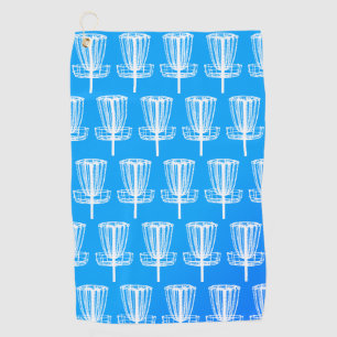 Bleu dégradé disque serviette de golf avec panier