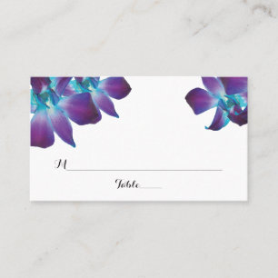 Bleu Dendrobium Orchidée Mariage Cartes de Place
