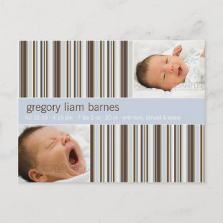 Bleu des éclats d'hiver ・ Faire-part bébé