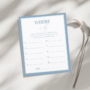 Bleu Design Où Étaient-Ils Fête des mariées Jeu