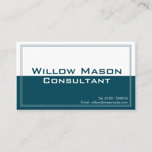 Bleu deux tons, Carte de visite professionnel