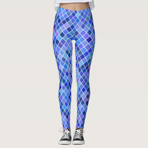 Bleu diamant femmes motifs leggings
