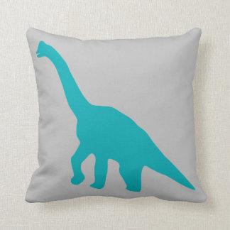 Bleu Dinosaur coussin clair gris