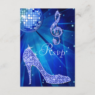 Bleu Disco Ball Étincelle talons RSVP