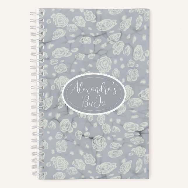 Bleu doux Floral Water's Bullet Journal (Recto)