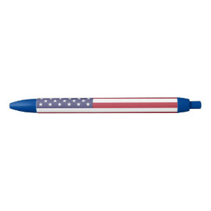 Bleu Drapeau de pays USA stylo à bille rétractable
