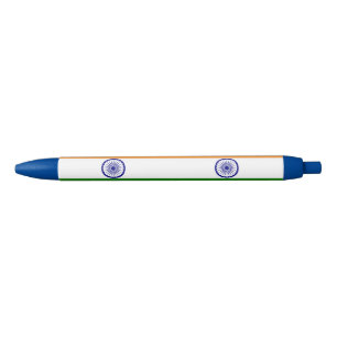 Bleu Drapeau du pays Inde stylo à bille rétractable