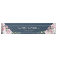 Bleu du jardin rose | Plaque signalitique nom