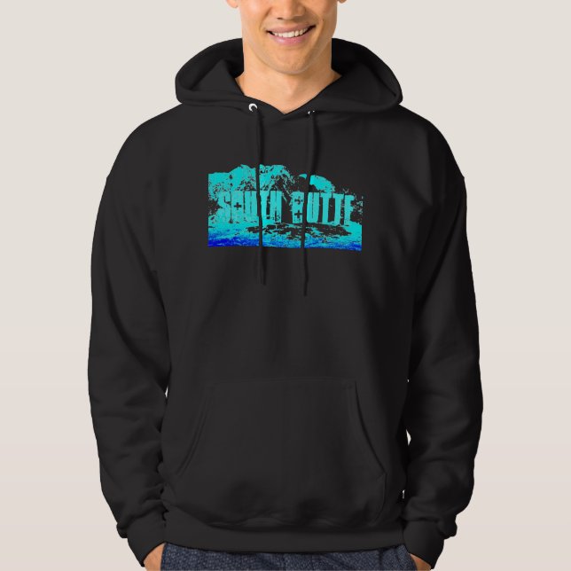 Bleu du sud de butte sur le sweat - shirt à (Devant)