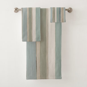 Bleu Duché Turquoise Sage Beige Stripe