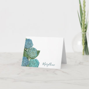 Bleu Dusty Élégant Moderne Hydrangea Floral