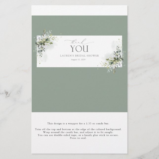 Bleu Dusty Eucalyptus Douche Barre-Bonus Wrapper (Devant)