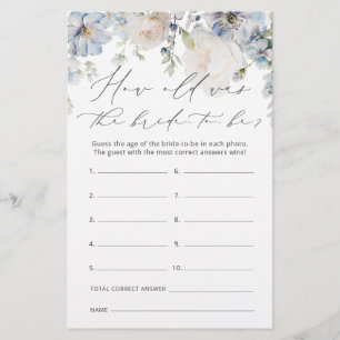 Bleu Dusty moderne Quel âge a été la mariée à être