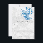 Bleu éblouissant Bird & Floral Mariage Cartes de c<br><div class="desc">Elégante et élégante Cartes d'Oiseau Bleu et Mariage Floral Conseils & Voisins</div>