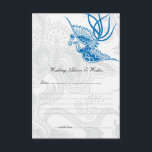 Bleu éblouissant Bird & Floral Mariage Cartes de c<br><div class="desc">Elégante et élégante Cartes d'Oiseau Bleu et Mariage Floral Conseils & Voisins</div>