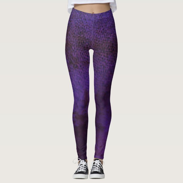 Bleu éclaboussé noir YOGA PANTS Leggings (Devant)