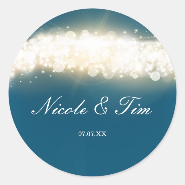 Bleu Éclairage Sky Blast Favoriser Stickers (Devant)