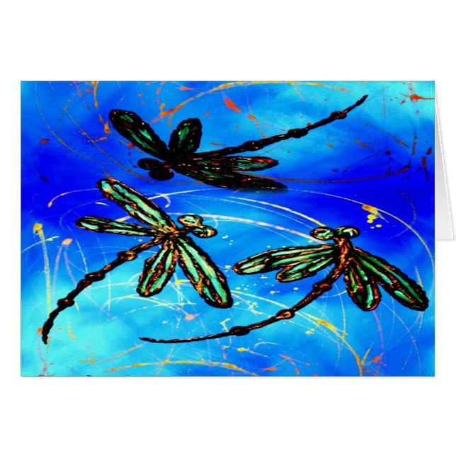 Bleu électrique Flit de libellule (Devant horizontal)