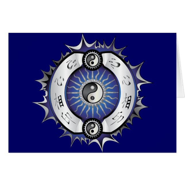 Bleu électrique Yin Yang (Devant horizontal)
