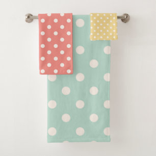 Bleu en pastel de jaune de rose de pois