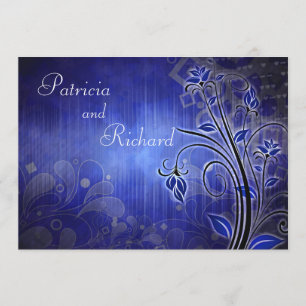 Bleu enthousiaste - invitation d'anniversaire