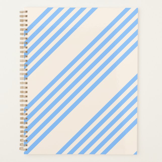 Bleu et beige cinq rayures motif (Devant)