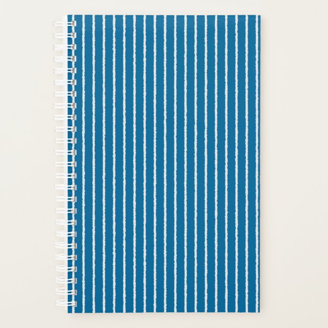 Bleu et blanc avec lignes inégales (Devant)