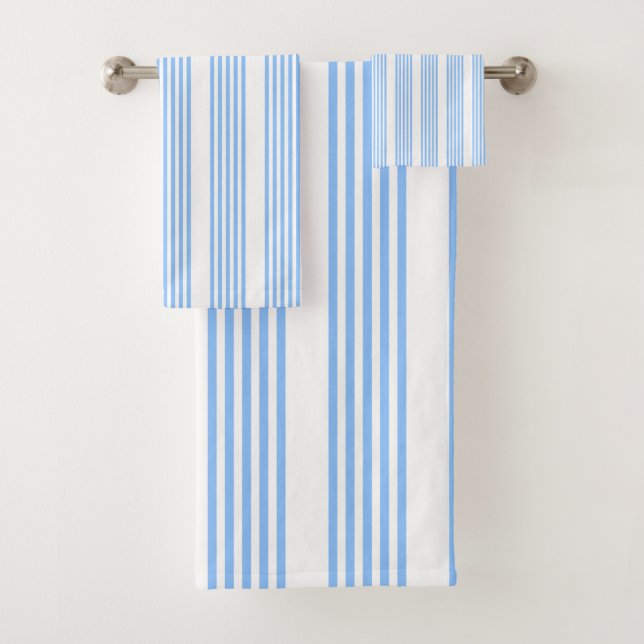 Bleu et blanc cinq bandes motif (En situation)