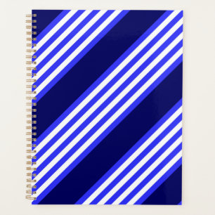 Bleu et blanc cinq bandes motif