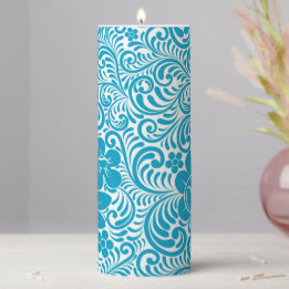 Bleu et blanc Daisy Illustré motif floral