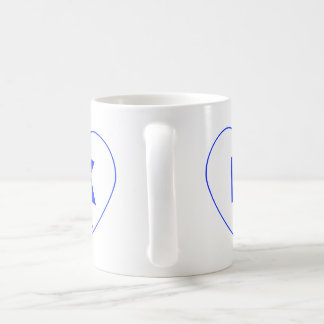 Bleu et blanc K-Heart Mug