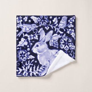 Bleu et blanc Lapin Oiseau Linge de bain Dedham
