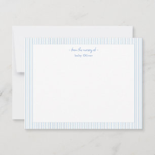Bleu et blanc simple Bébé garçon Merci