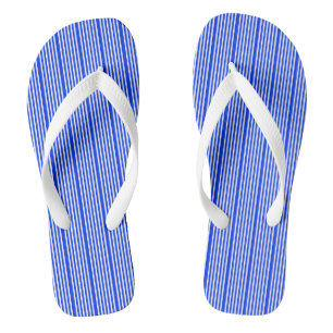 Bleu et blanc tongs