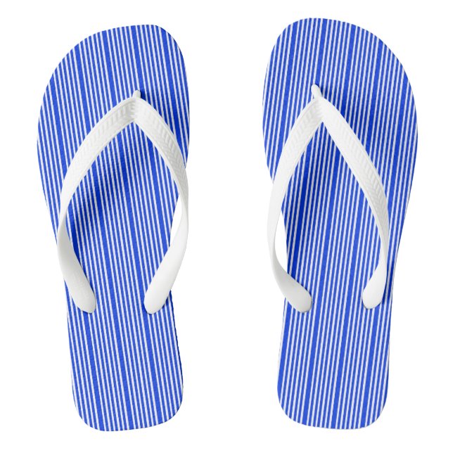 Bleu et blanc tongs (Semelle)