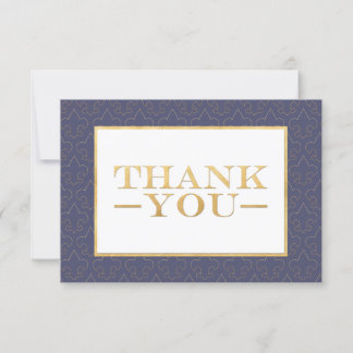 Bleu et cartes de Merci de Gold Fleur De Lis
