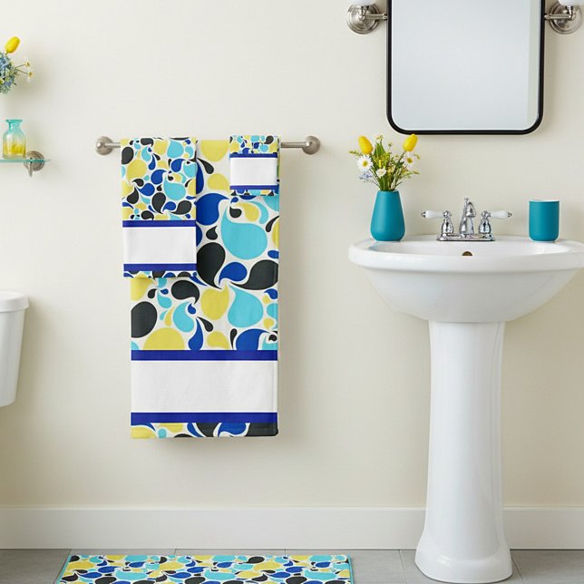 Bleu et jaune paisley (Créateur téléchargé)