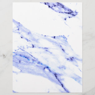 Bleu et Marbre blanc