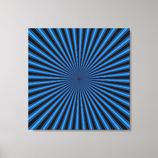 Bleu et noir Funky Art Abstrait Enveloppé Toile
