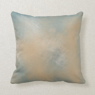 Bleu et Or Douce et Rêveuse   Coussin de Jet