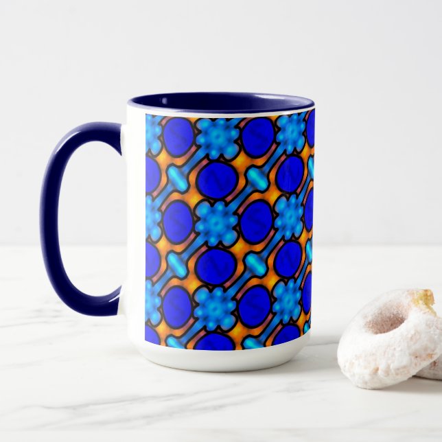Bleu et orange de conception de Jimette de TASSE (Avec donut)